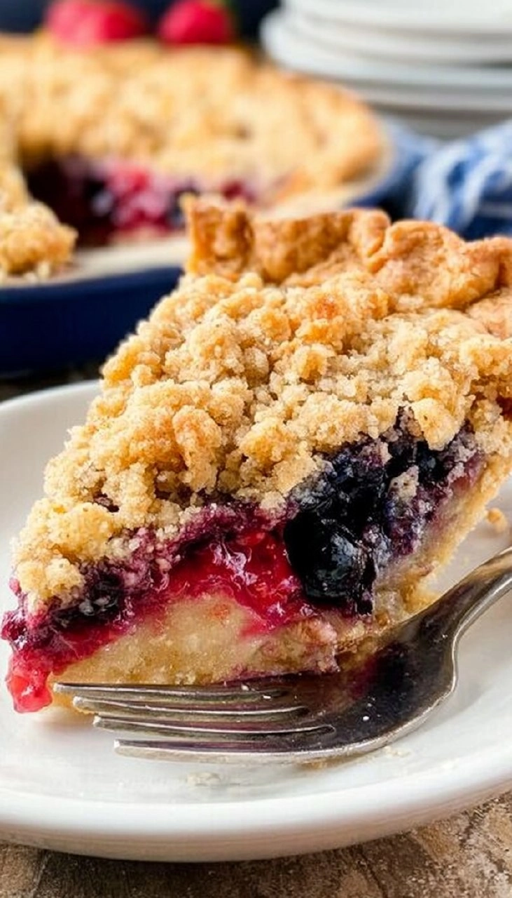 Triple Berry Pie with Crumble Topping 100 Triple Berry Pie with Crumble Topping