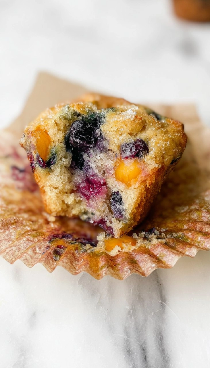 Blueberry Peach Muffins