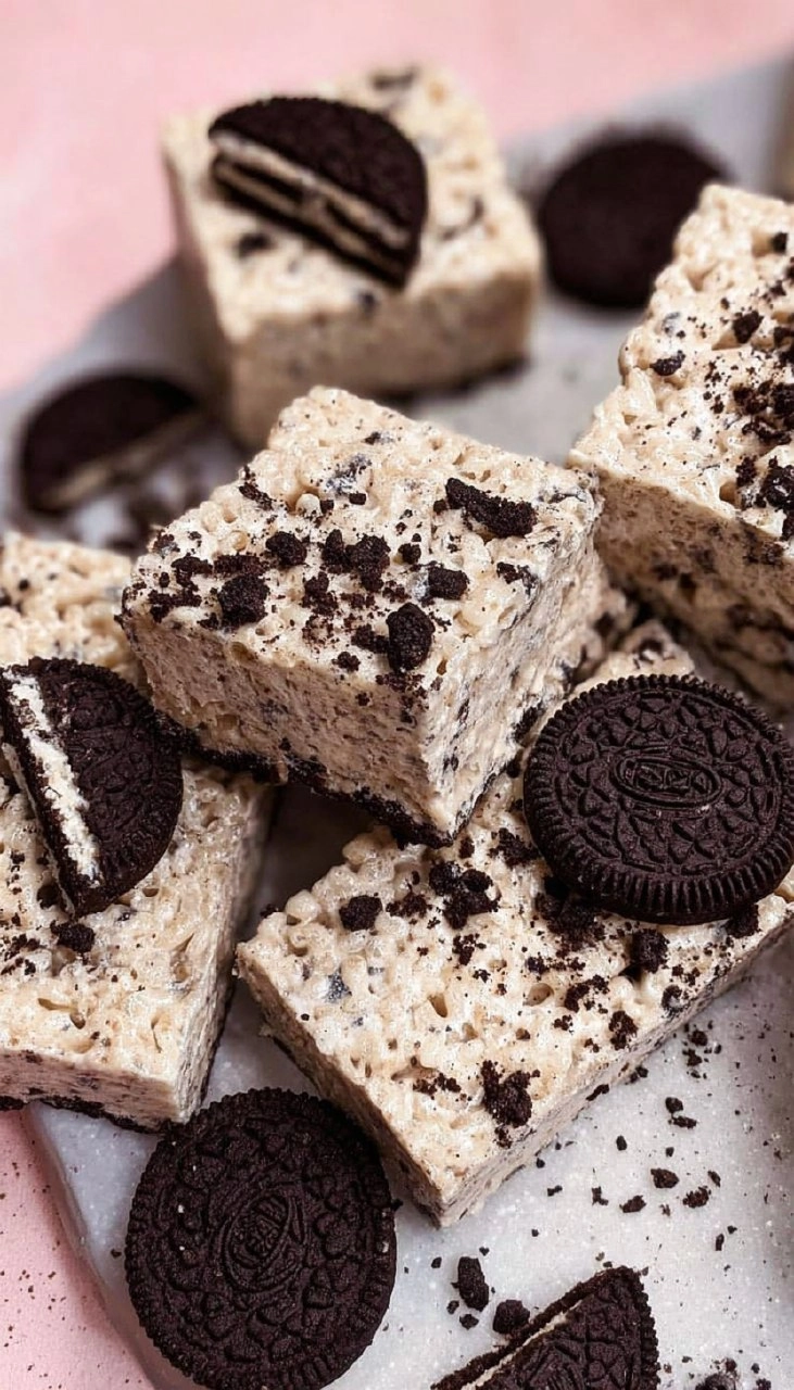 Cookies & Cream Rice Crispy Treats 105 Cookies & Cream Rice Crispy Treats