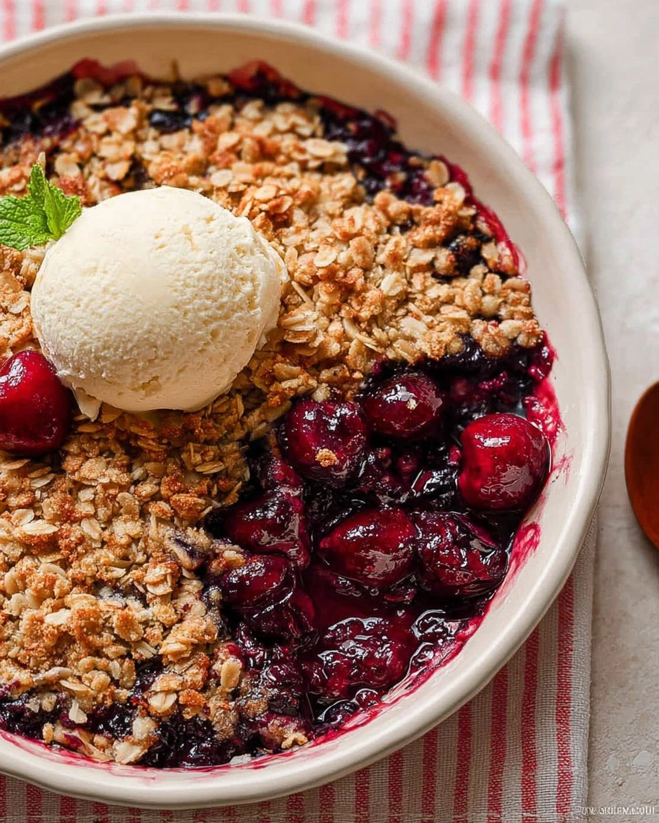 Homemade Cherry Crisp
