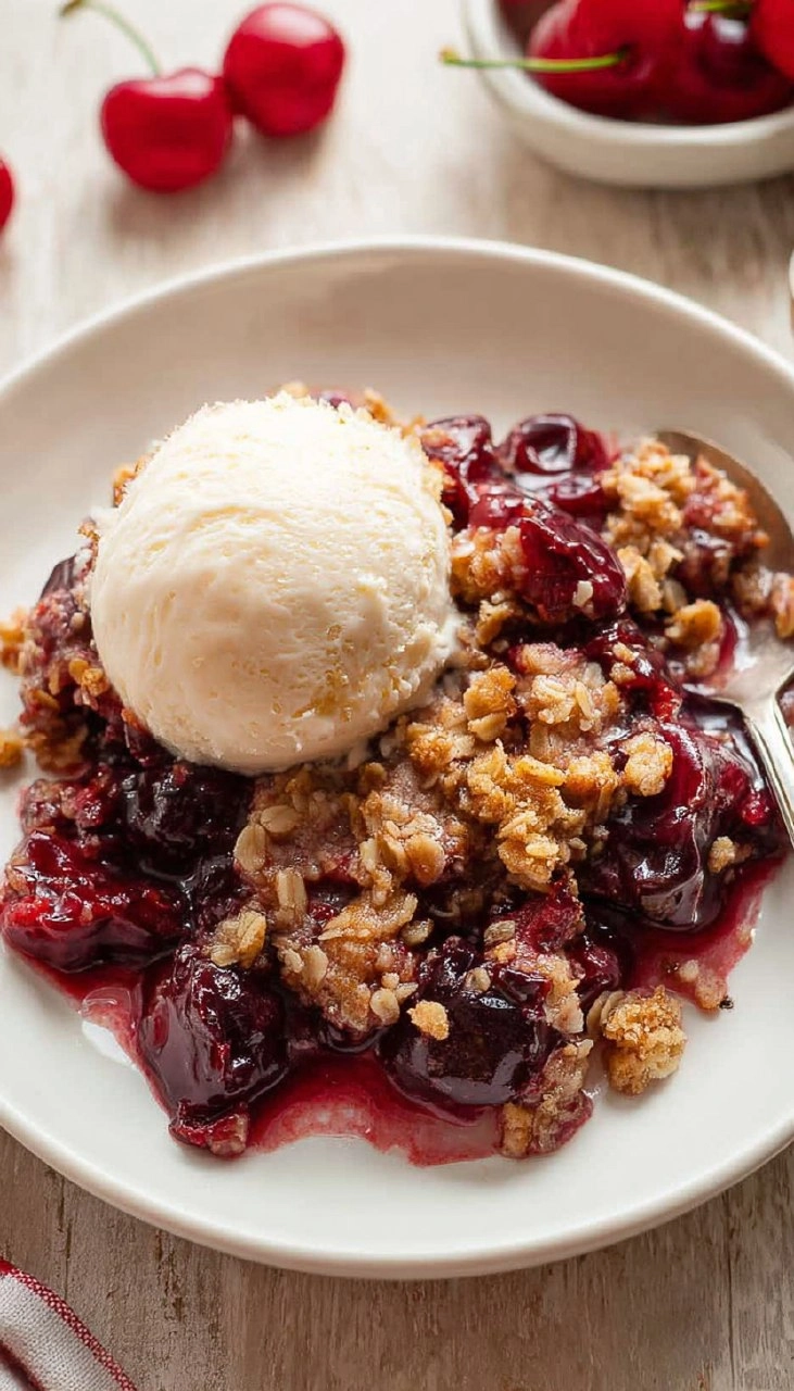 Homemade Cherry Crisp