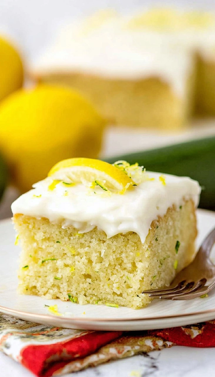 Lemon Zucchini Cake with Cream Cheese Frosting