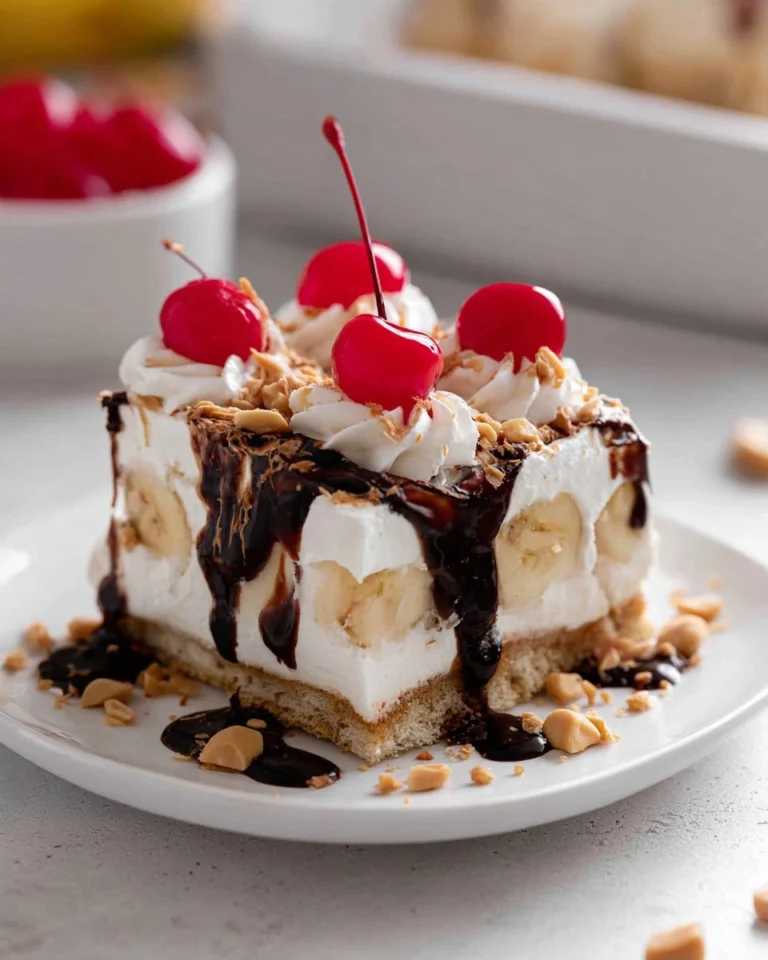 No-Bake-Banana-Split-Cake-Recipe