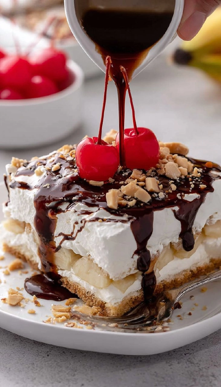 No-Bake Banana Split Cake 95 No-Bake Banana Split Cake