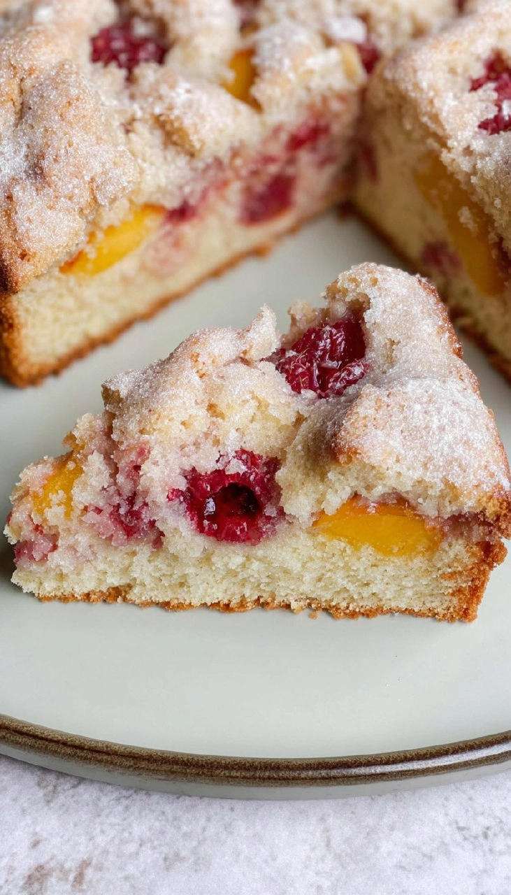 Raspberry Peach Cake