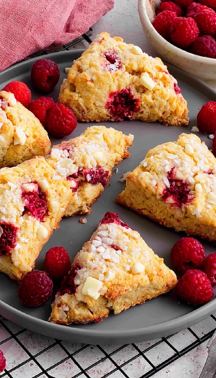 Raspberry White Chocolate Scones