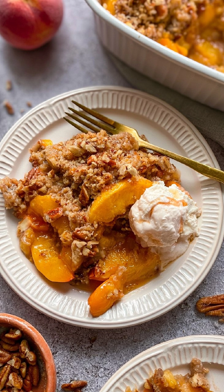 The Best Easy Peach Crisp
