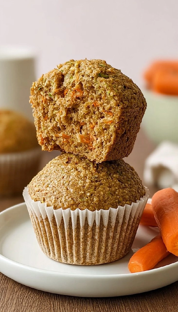 Zucchini Carrot Oatmeal Muffins