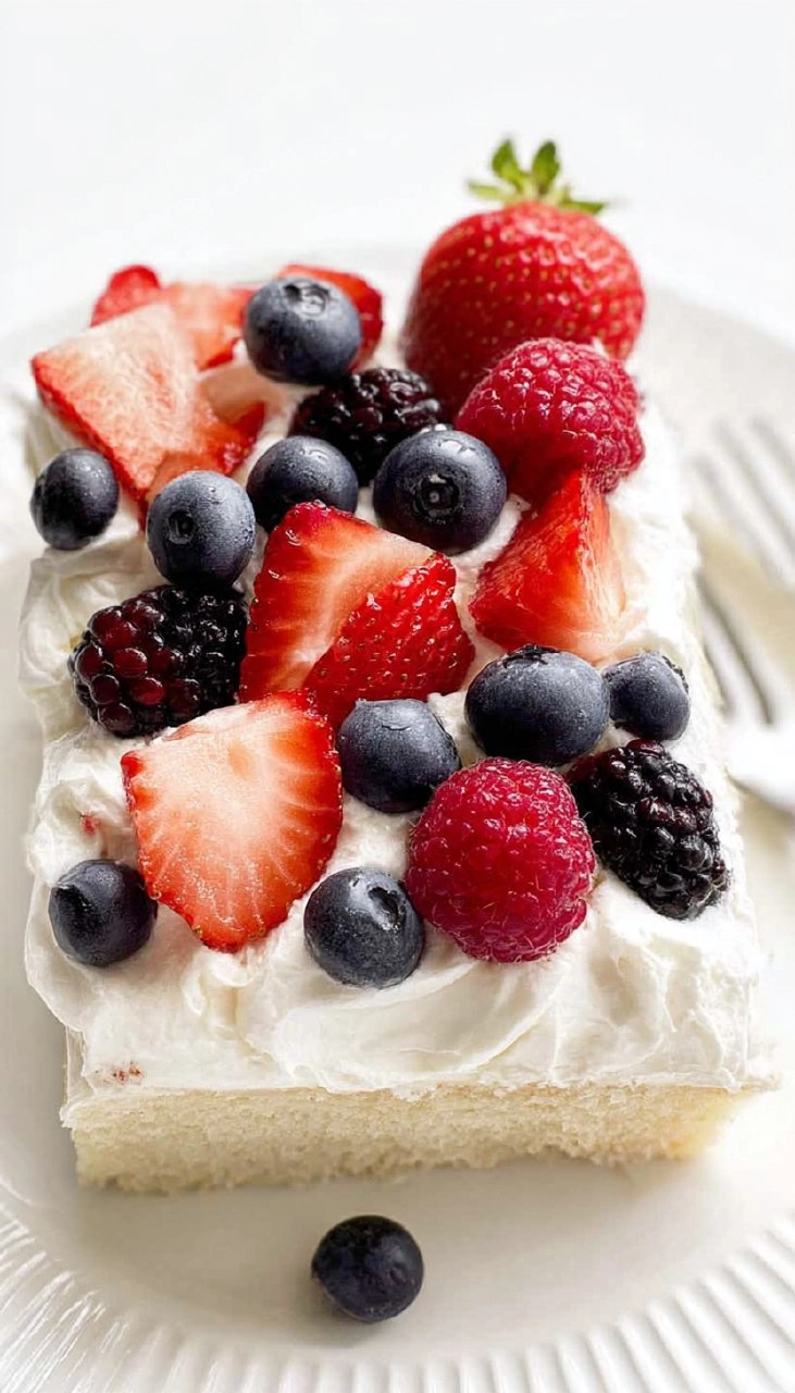 Berries & Cream Sheet Cake