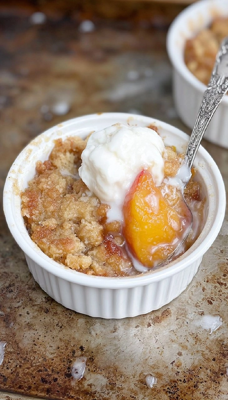 Individual Mini Peach Cobbler