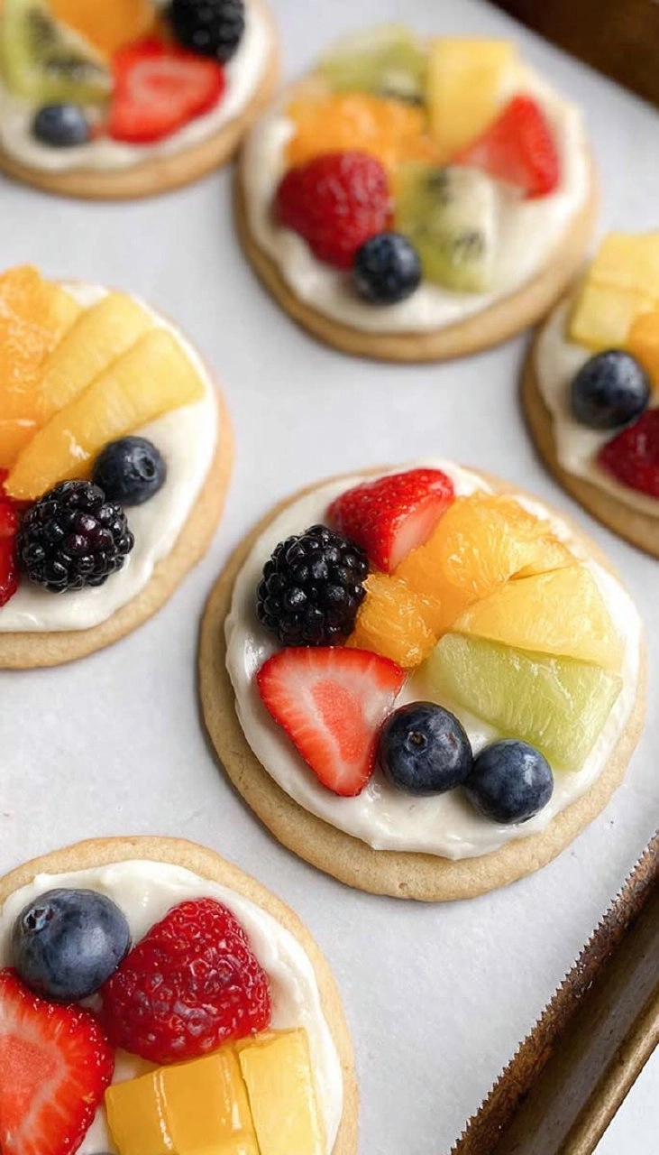 Sugar Cookie Fruit Pizzas