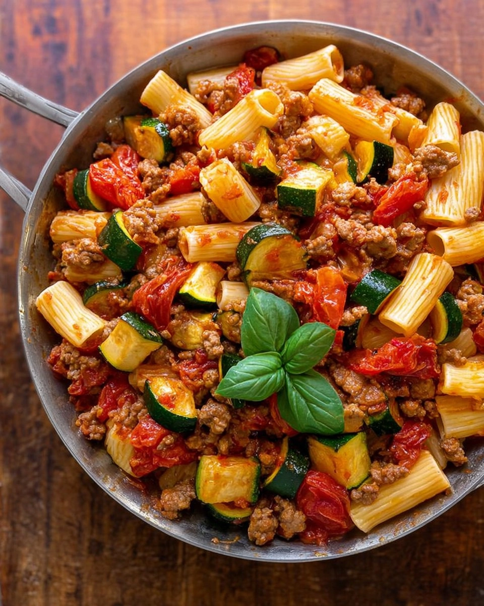 Easy-Sausage-Rigatoni-Recipe-With-Tomatoes-and-Zucchini-Recipe