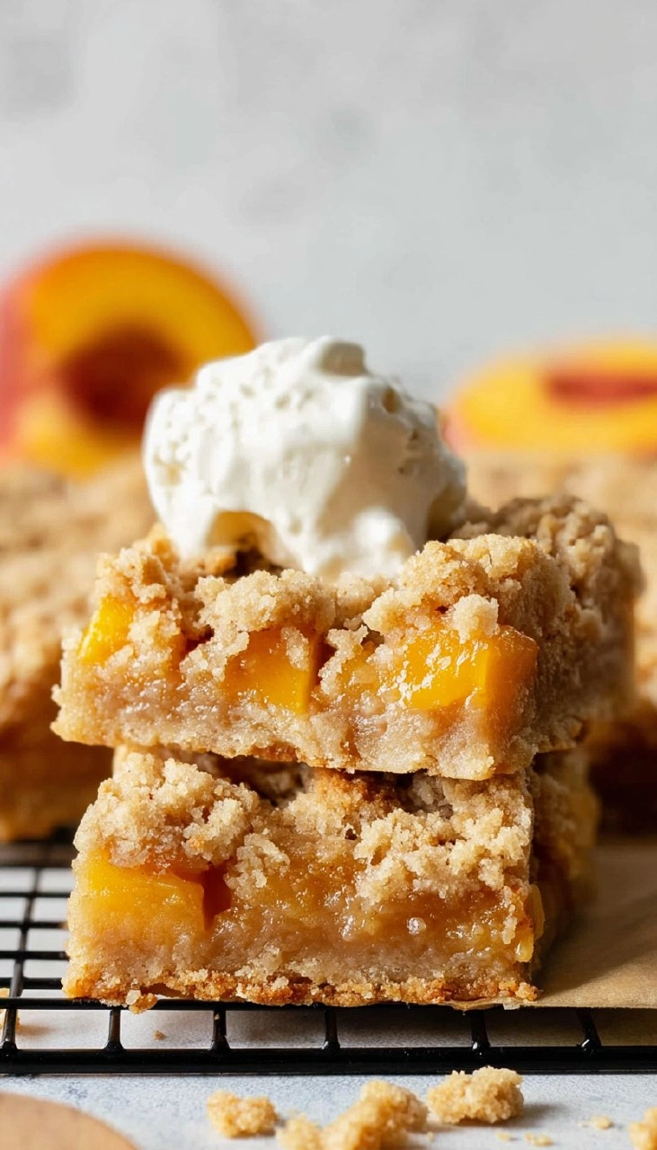 Peach Crumb Bars 115 Peach Crumb Bars